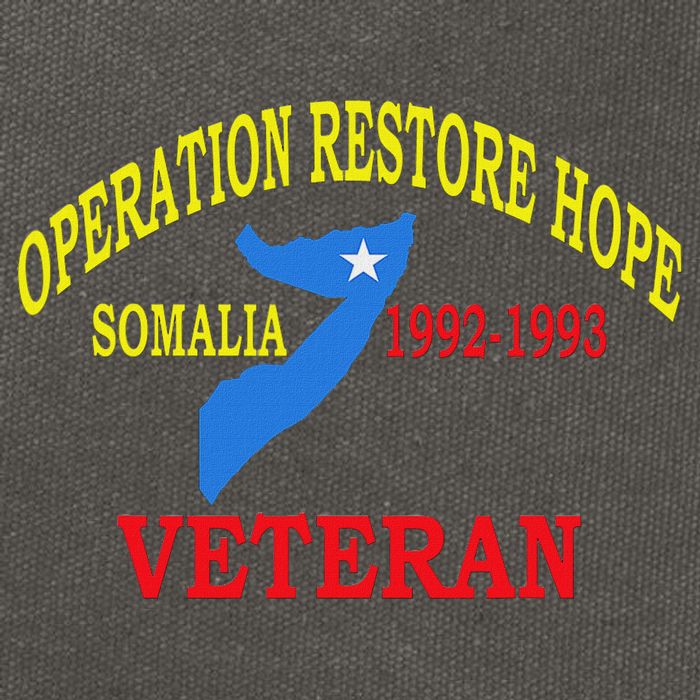 Mogadishu Somalia Veteran Operation Restore Hope War Veteran Cotton Canvas Backpack