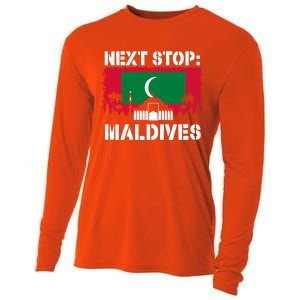 Maldives Summer Vacation Trip Next Stop Vacay Vibes Souvenir Gift Cooling Performance Long Sleeve Crew