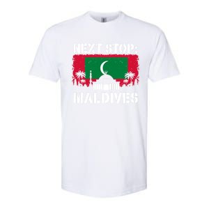 Maldives Summer Vacation Trip Next Stop Vacay Vibes Souvenir Gift Softstyle CVC T-Shirt