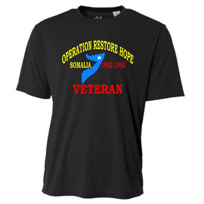 Mogadishu Somalia Veteran Operation Restore Hope War Veteran Cooling Performance Crew T-Shirt