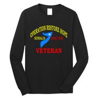 Mogadishu Somalia Veteran Operation Restore Hope War Veteran Long Sleeve Shirt