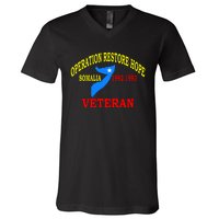 Mogadishu Somalia Veteran Operation Restore Hope War Veteran V-Neck T-Shirt