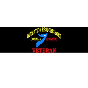 Mogadishu Somalia Veteran Operation Restore Hope War Veteran Bumper Sticker