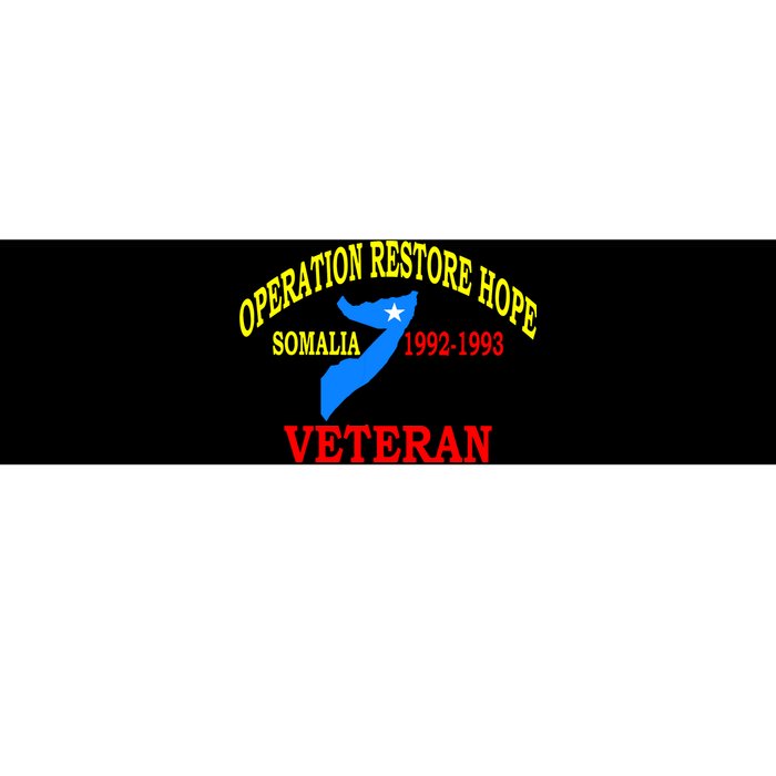 Mogadishu Somalia Veteran Operation Restore Hope War Veteran Bumper Sticker