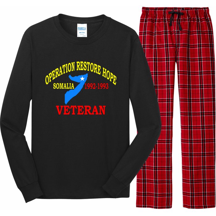 Mogadishu Somalia Veteran Operation Restore Hope War Veteran Long Sleeve Pajama Set