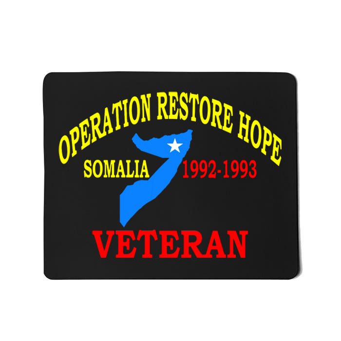 Mogadishu Somalia Veteran Operation Restore Hope War Veteran Mousepad