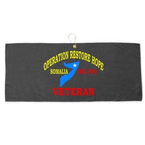 Mogadishu Somalia Veteran Operation Restore Hope War Veteran Large Microfiber Waffle Golf Towel