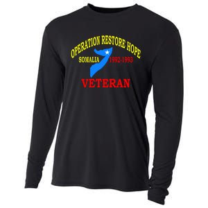 Mogadishu Somalia Veteran Operation Restore Hope War Veteran Cooling Performance Long Sleeve Crew