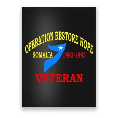 Mogadishu Somalia Veteran Operation Restore Hope War Veteran Poster