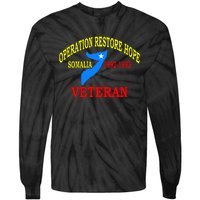 Mogadishu Somalia Veteran Operation Restore Hope War Veteran Tie-Dye Long Sleeve Shirt