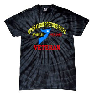 Mogadishu Somalia Veteran Operation Restore Hope War Veteran Tie-Dye T-Shirt