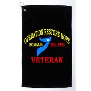 Mogadishu Somalia Veteran Operation Restore Hope War Veteran Platinum Collection Golf Towel