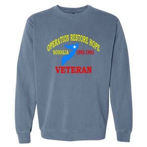 Mogadishu Somalia Veteran Operation Restore Hope War Veteran Garment-Dyed Sweatshirt