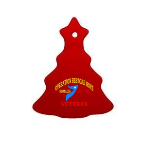 Mogadishu Somalia Veteran Operation Restore Hope War Veteran Ceramic Tree Ornament