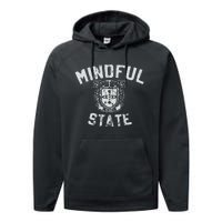 Mindful State Vinteage College Design Mindfulness Performance Fleece Hoodie