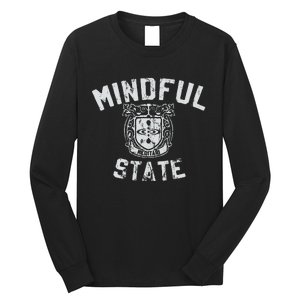 Mindful State Vinteage College Design Mindfulness Long Sleeve Shirt