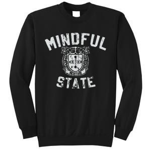 Mindful State Vinteage College Design Mindfulness Sweatshirt