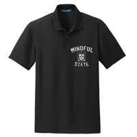 Mindful State Vinteage College Design Mindfulness Dry Zone Grid Polo