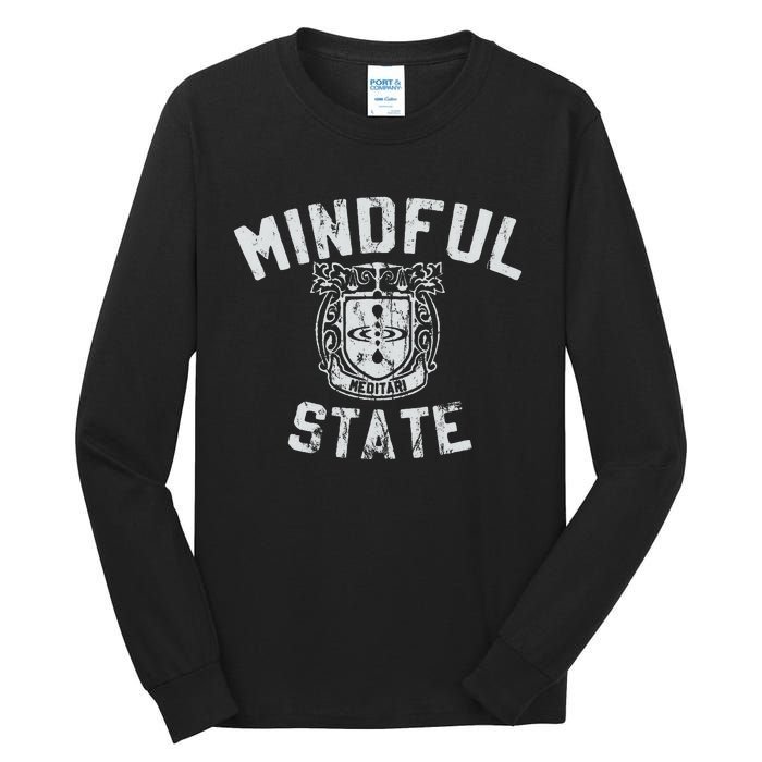 Mindful State Vinteage College Design Mindfulness Tall Long Sleeve T-Shirt