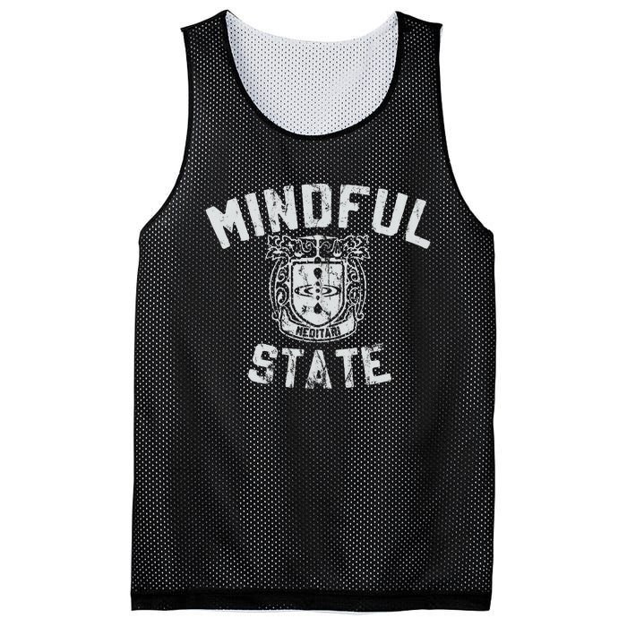 Mindful State Vinteage College Design Mindfulness Mesh Reversible Basketball Jersey Tank