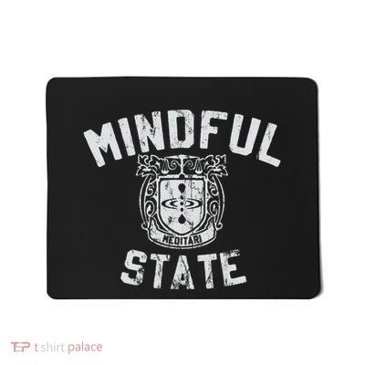 Mindful State Vinteage College Design Mindfulness Mousepad