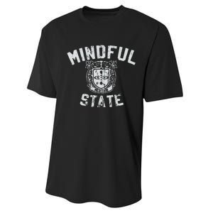 Mindful State Vinteage College Design Mindfulness Performance Sprint T-Shirt