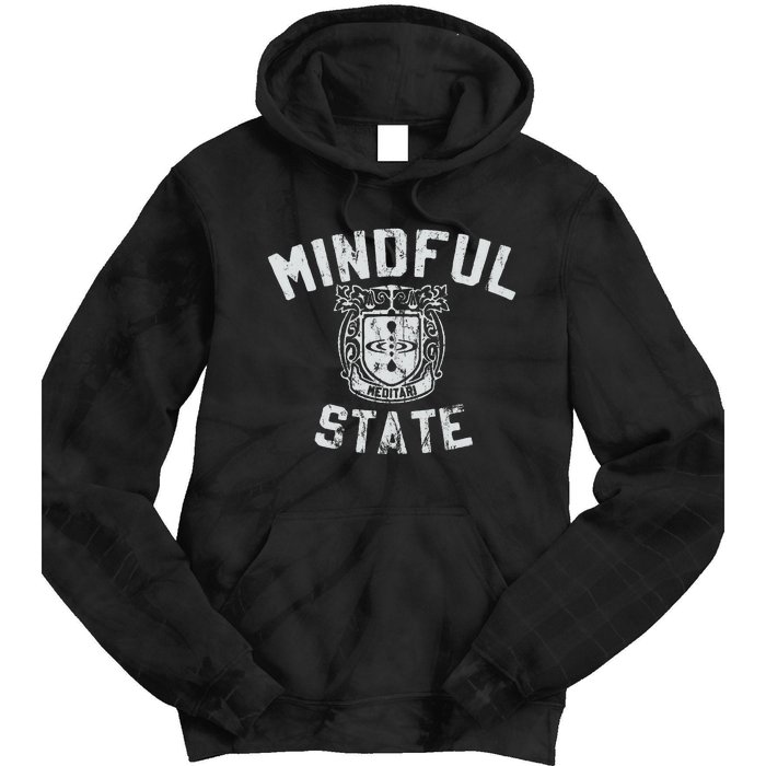 Mindful State Vinteage College Design Mindfulness Tie Dye Hoodie