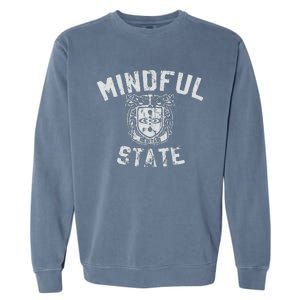 Mindful State Vinteage College Design Mindfulness Garment-Dyed Sweatshirt