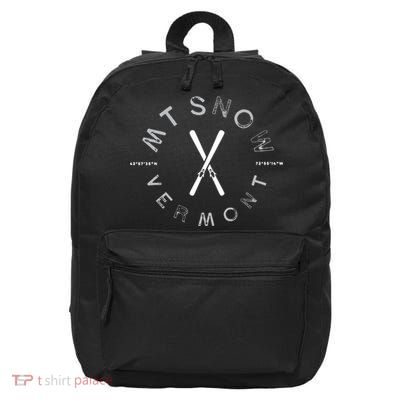 Mount Snow Vermont Graphic Vintage Ski Long Sleeve 16 in Basic Backpack