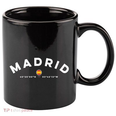 Madrid Spain Vintage Athletic Sports Design 11oz C Handle Ceramic Mug