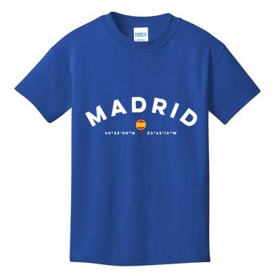 Madrid Spain Vintage Athletic Sports Design Kids T-Shirt