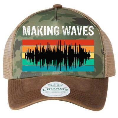 Making Sound Waves Beats Beat Makers Music Producer Legacy Tie Dye Trucker Hat
