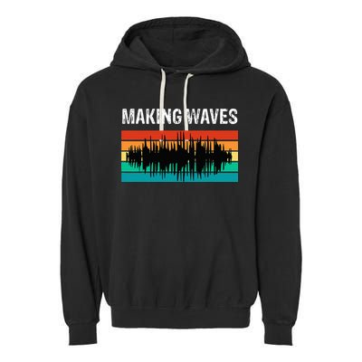 Making Sound Waves Beats Beat Makers Music Producer Garment-Dyed Fleece Hoodie
