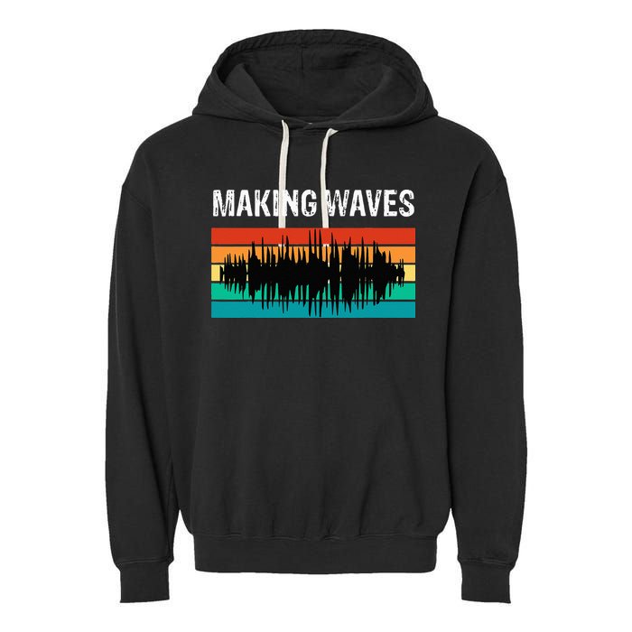 Making Sound Waves Beats Beat Makers Music Producer Garment-Dyed Fleece Hoodie