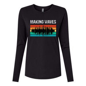 Making Sound Waves Beats Beat Makers Music Producer Womens Cotton Relaxed Long Sleeve T-Shirt