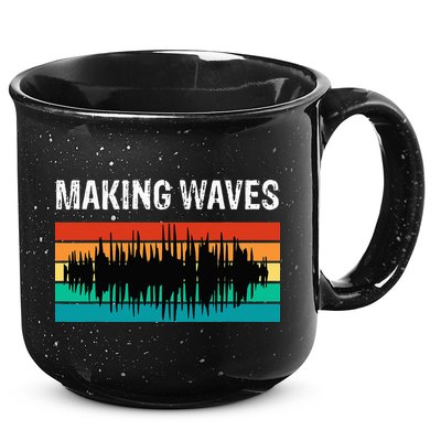 Making Sound Waves Beats Beat Makers Music Producer 15oz Campfire Ceramic Mug