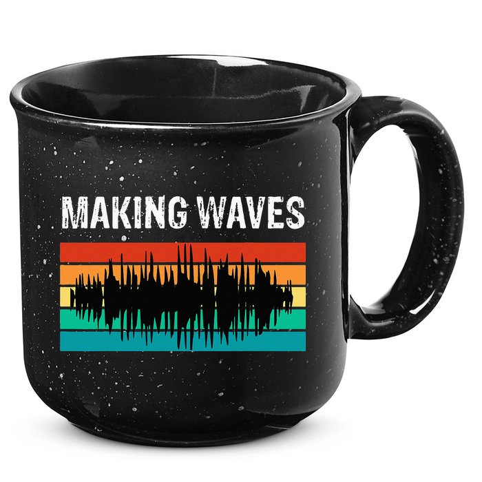 Making Sound Waves Beats Beat Makers Music Producer 15oz Campfire Ceramic Mug