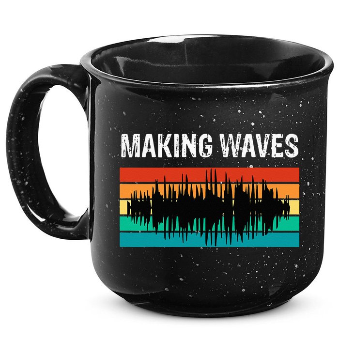 Making Sound Waves Beats Beat Makers Music Producer 15oz Campfire Ceramic Mug
