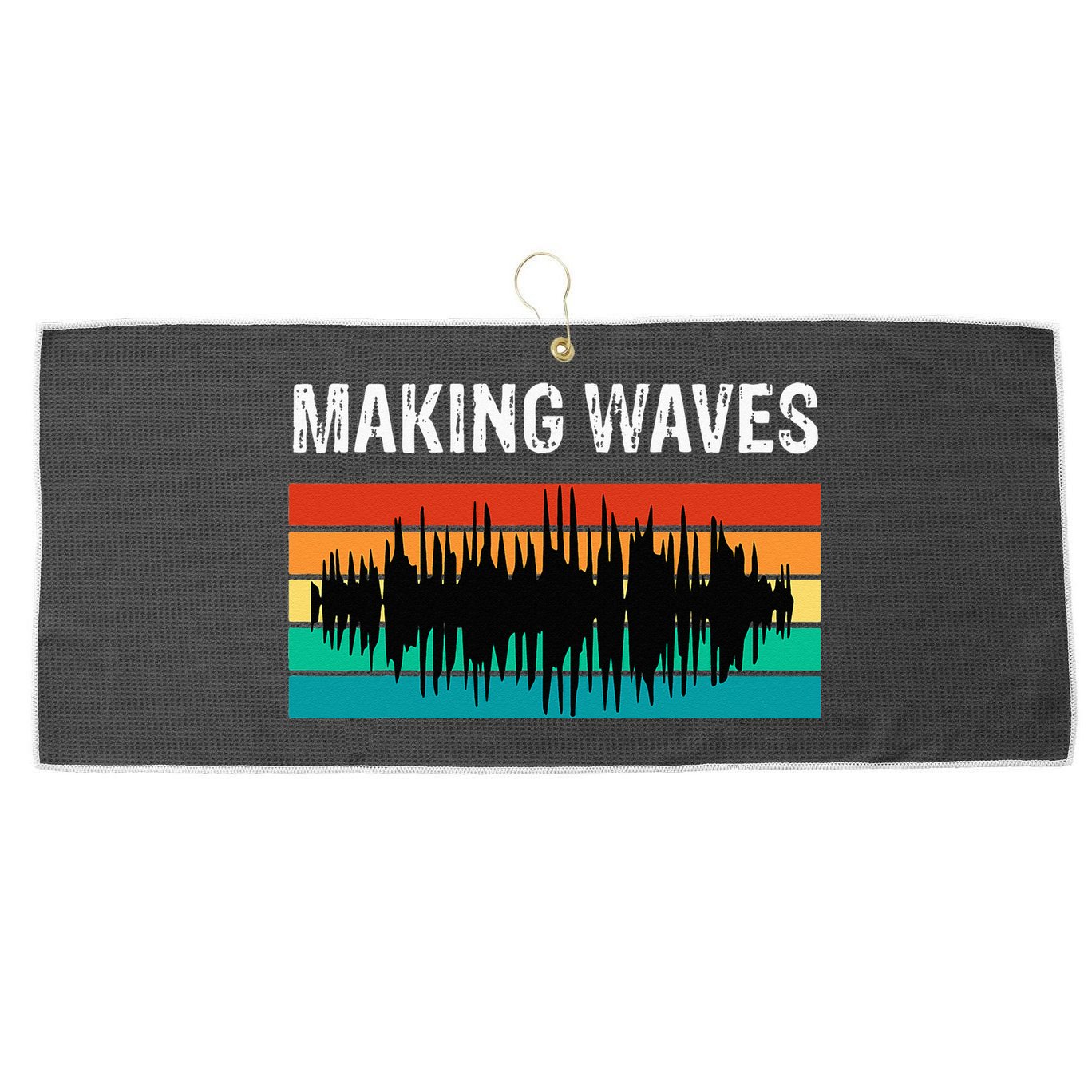 Making Sound Waves Beats Beat Makers Music Producer Large Microfiber Waffle Golf Towel
