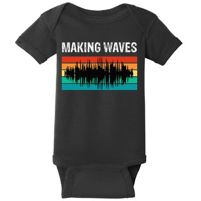 Making Sound Waves Beats Beat Makers Music Producer Baby Bodysuit