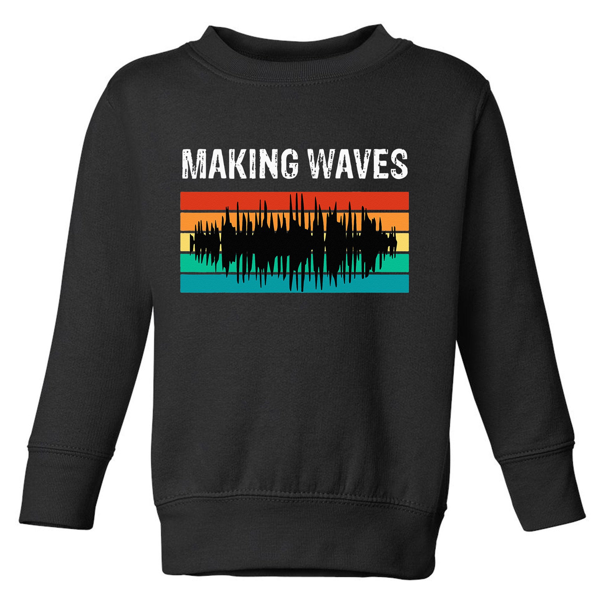 Making Sound Waves Beats Beat Makers Music Producer Toddler Sweatshirt