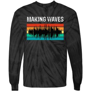 Making Sound Waves Beats Beat Makers Music Producer Tie-Dye Long Sleeve Shirt