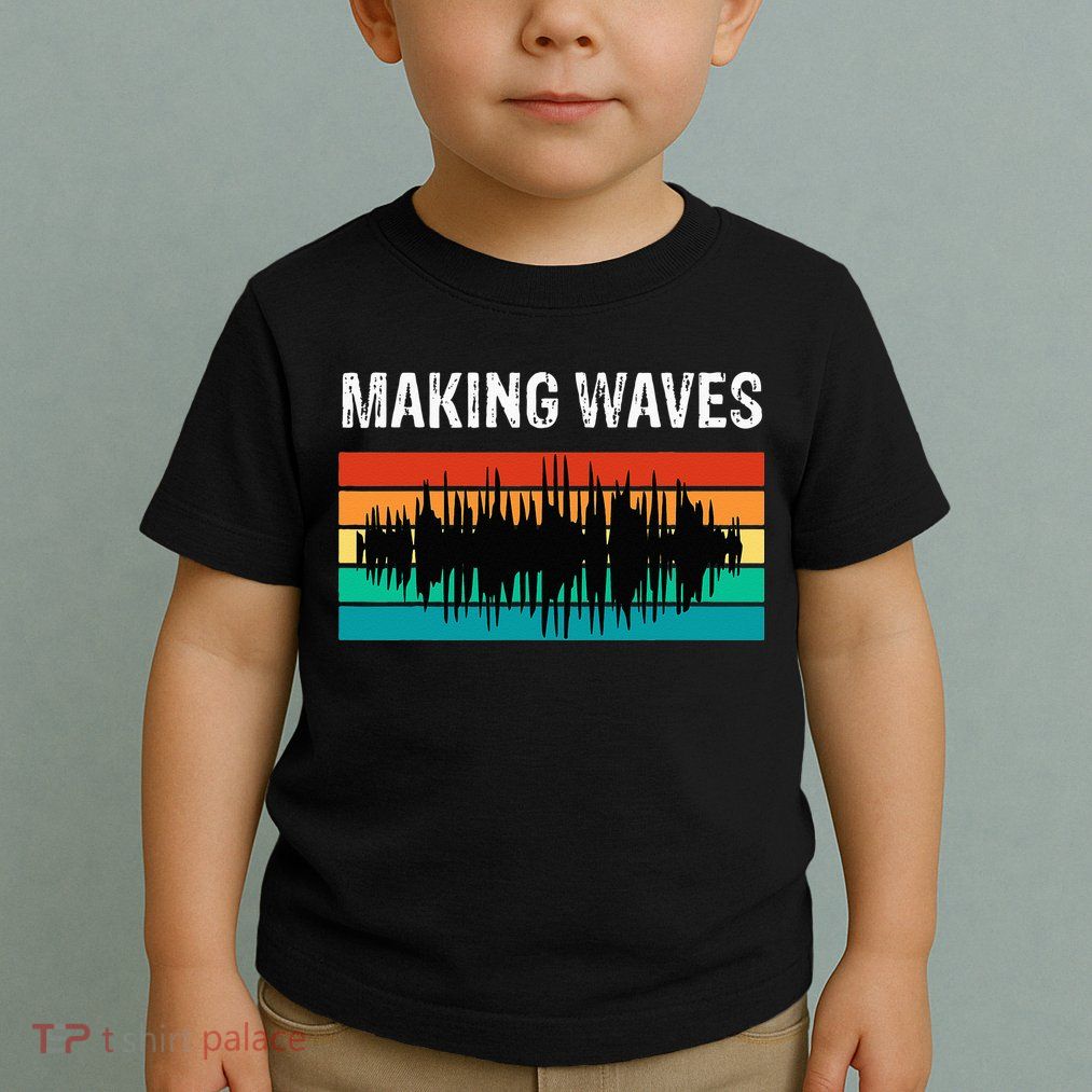 Making Sound Waves Beats Beat Makers Music Producer Toddler T-Shirt