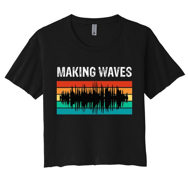 Making Sound Waves Beats Beat Makers Music Producer Crop Top