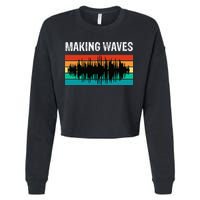 Making Sound Waves Beats Beat Makers Music Producer Cropped Pullover Crew