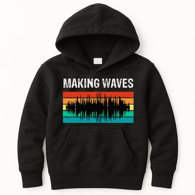 Making Sound Waves Beats Beat Makers Music Producer Kids Hoodie
