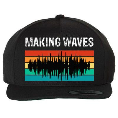 Making Sound Waves Beats Beat Makers Music Producer Wool Snapback Cap
