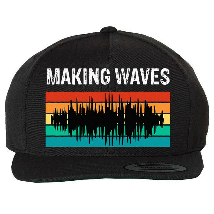 Making Sound Waves Beats Beat Makers Music Producer Wool Snapback Cap