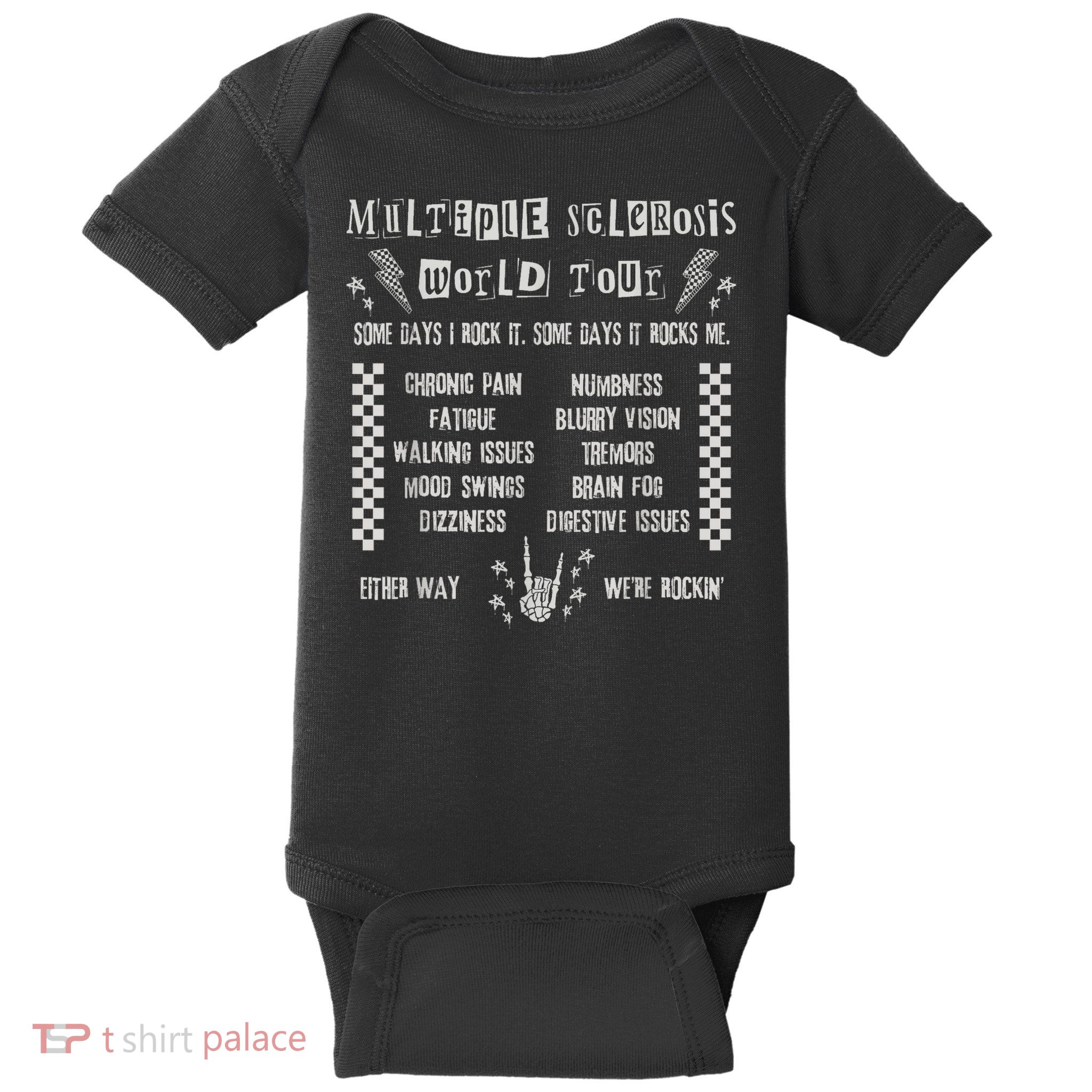 Multiple Sclerosis World Tour MS Awareness Month MS Warrior T-Shirt Baby Bodysuit