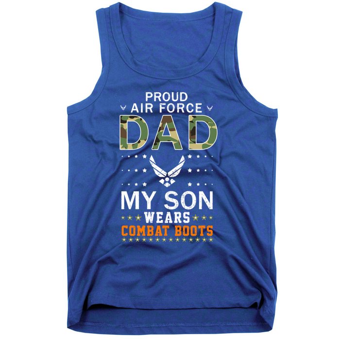 My Son Wear Combat Bootscool Giftproud Air Force Dad Camouflage Army Great Gift Tank Top